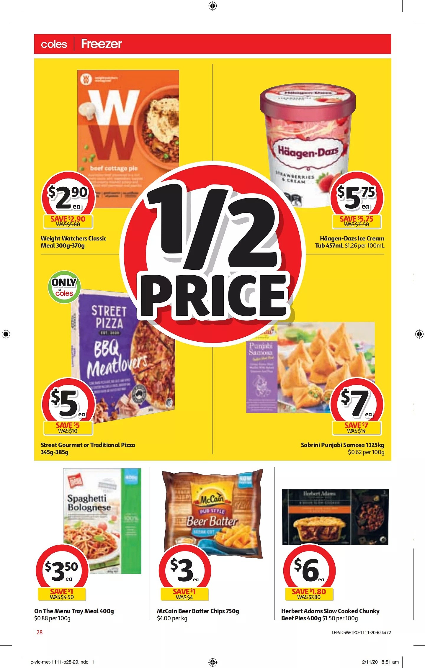 Coles 11月11日-11月17日折扣，椒盐鱿鱼、哈根达斯半价 - 28