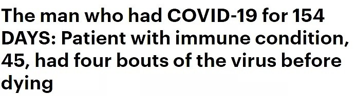 惊恐！新冠病毒在体内突变4次，男子煎熬154天后惨死，疫苗药物都没用（组图） - 1