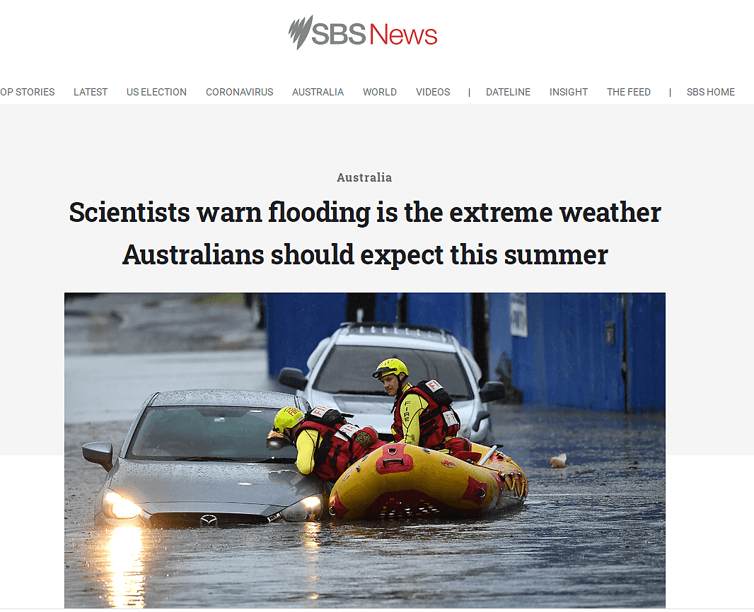 澳洲科学家警告：今夏更应该注意洪水灾害 - 1