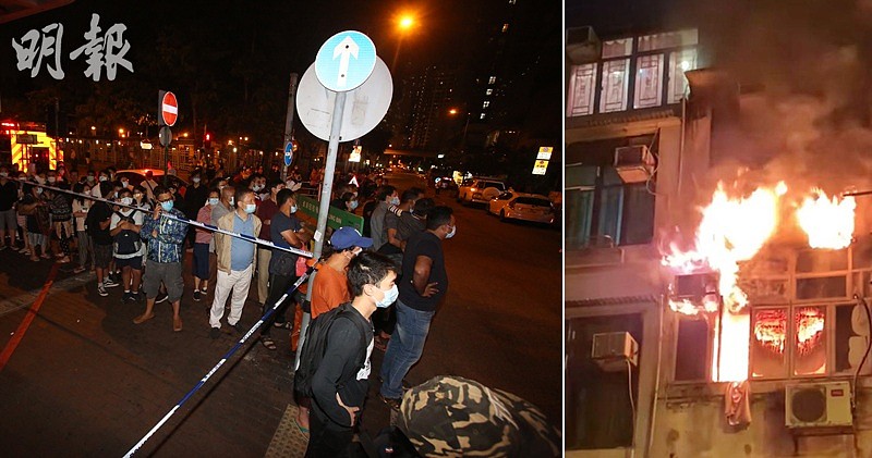 油麻地广东道560号一座唐楼有餐厅昨晚（15日）发生夺命火警，7人送院抢救后不治，7人情况危殆。 （资料图片）