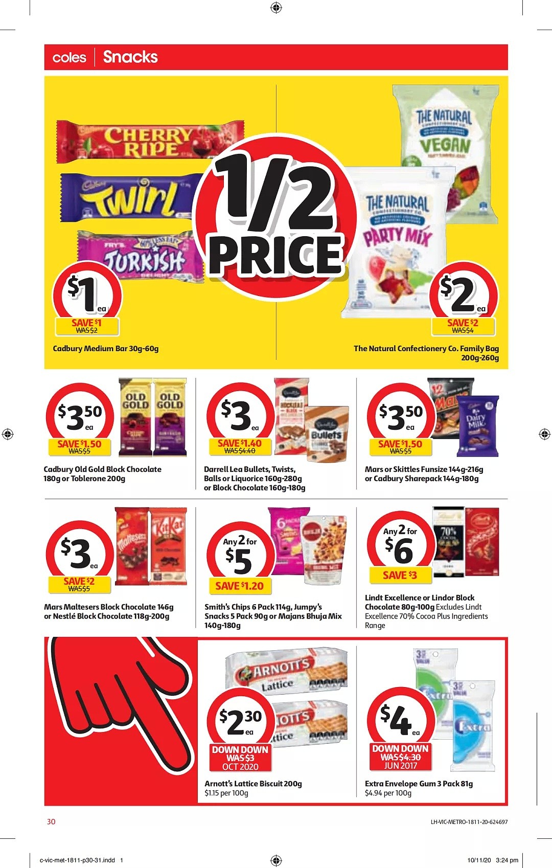 Coles 11月18日-11月24日折扣，油、防晒霜半价 - 30