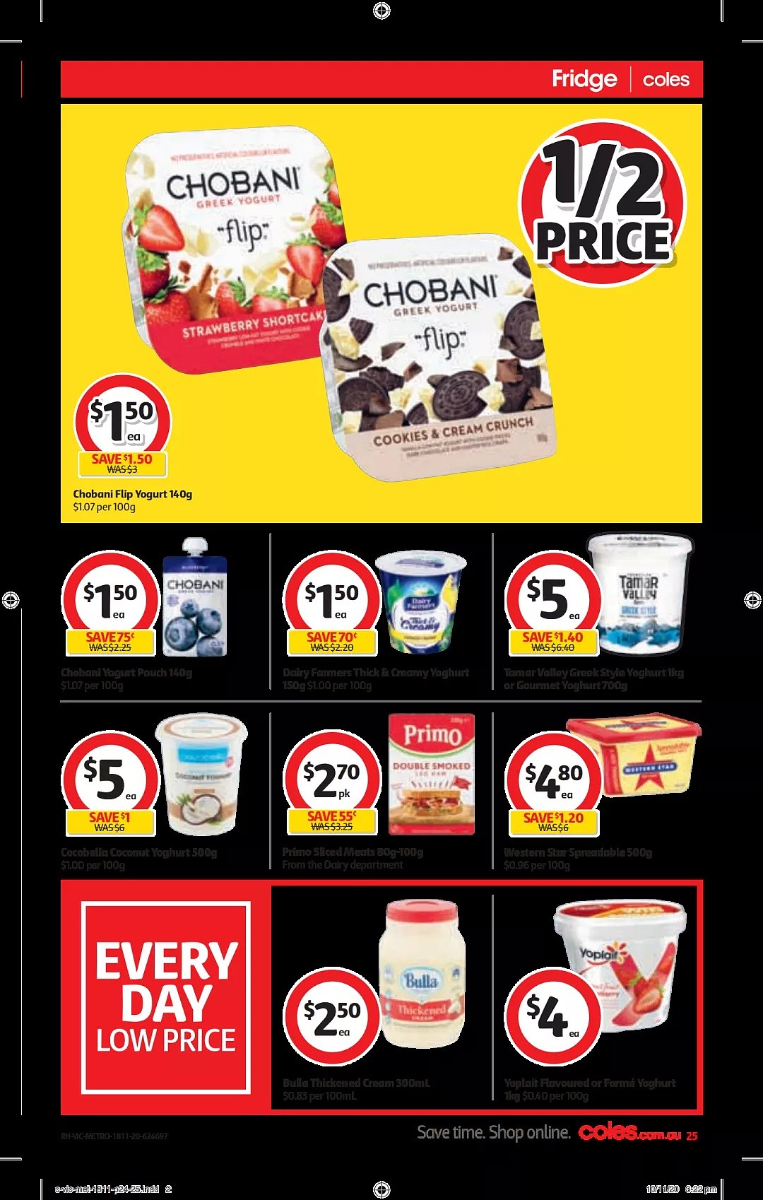 Coles 11月18日-11月24日折扣，油、防晒霜半价 - 25