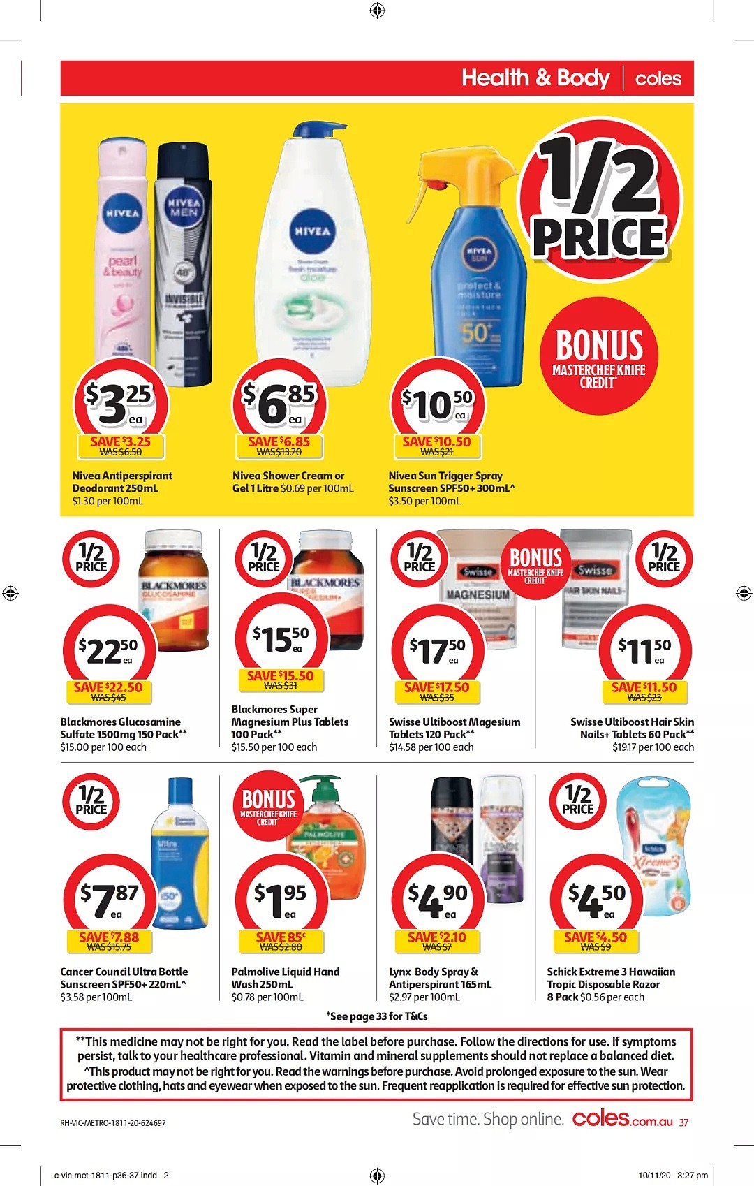 Coles 11月18日-11月24日折扣，油、防晒霜半价 - 37