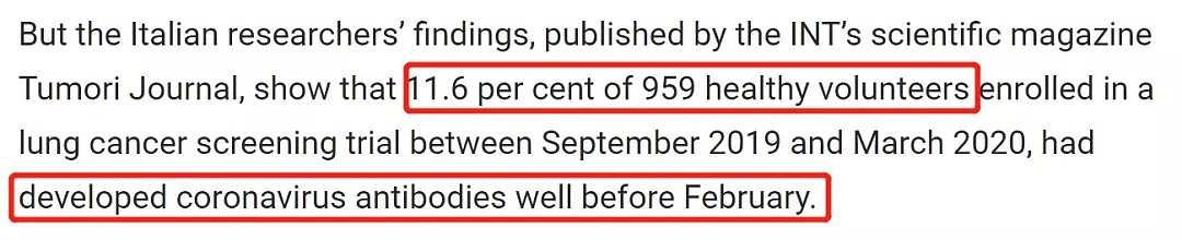 最新研究发现意大利去年9月就已出现病毒，远早于武汉！新冠发源时间或再提前，中国官方回应了（视频/组图） - 7