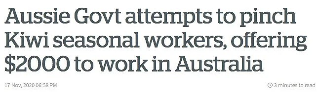 澳洲挖邻国“墙脚”，每人给$2000！新西兰总理：去澳洲划不来，那些钱还不够隔离（组图） - 1