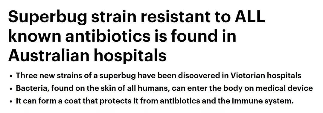 莫纳什专家警告：警惕超级细菌，每年或致2万澳人死亡！这种常见生物竟是感染源... - 16