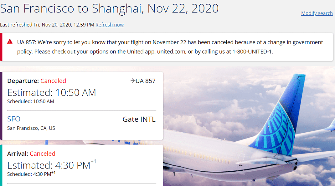 美联航取消本周末旧金山到上海UA857航班！全美病例总数飙升至1200万（组图） - 3