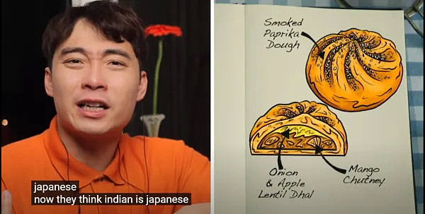 亚裔网红小哥崩溃吐槽英国美食节目：日本主题，却做中国包子？！（组图） - 9