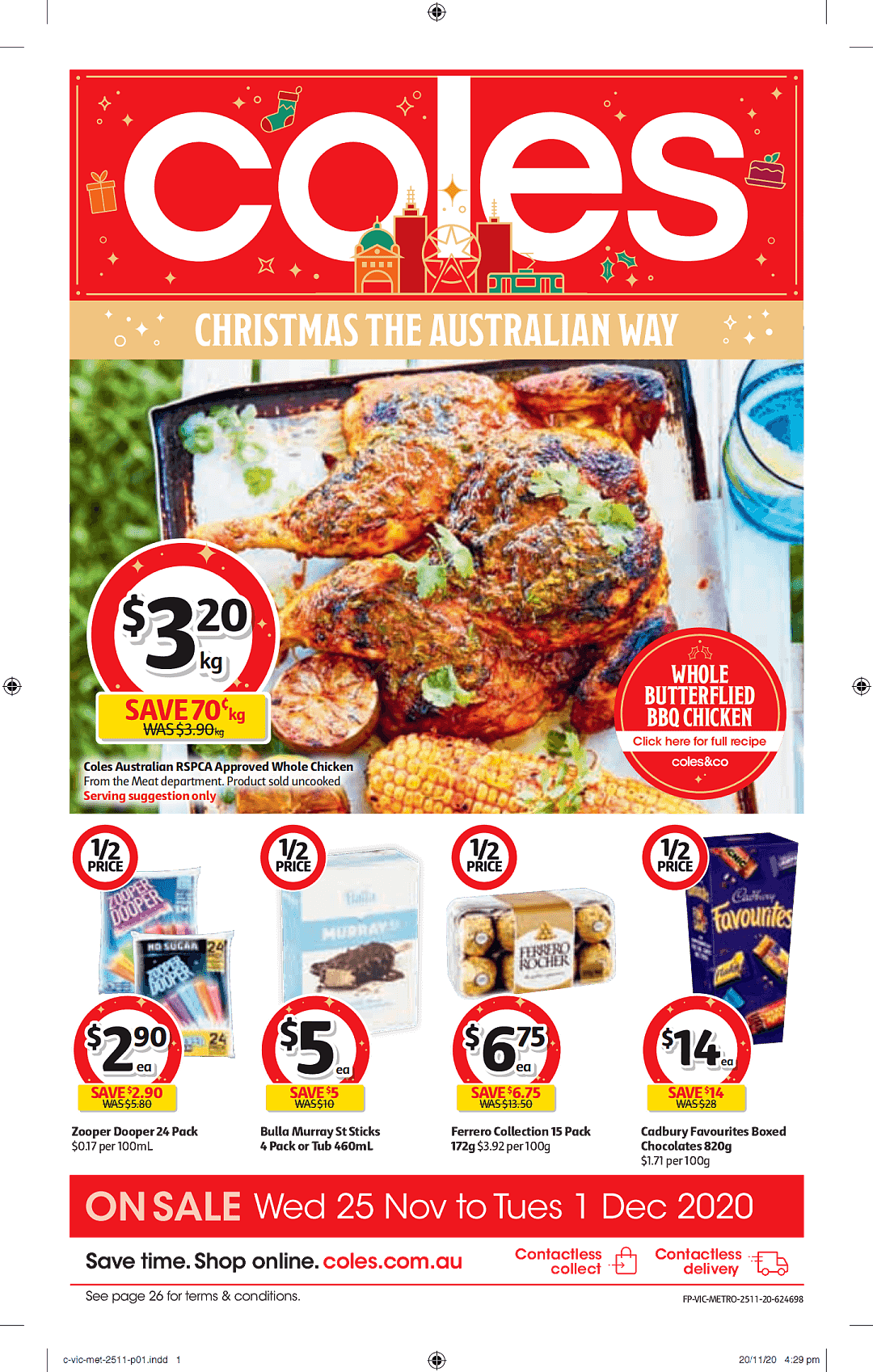 Coles 11月25日-12月1日折扣，清洁用品、冰淇淋半价 - 1