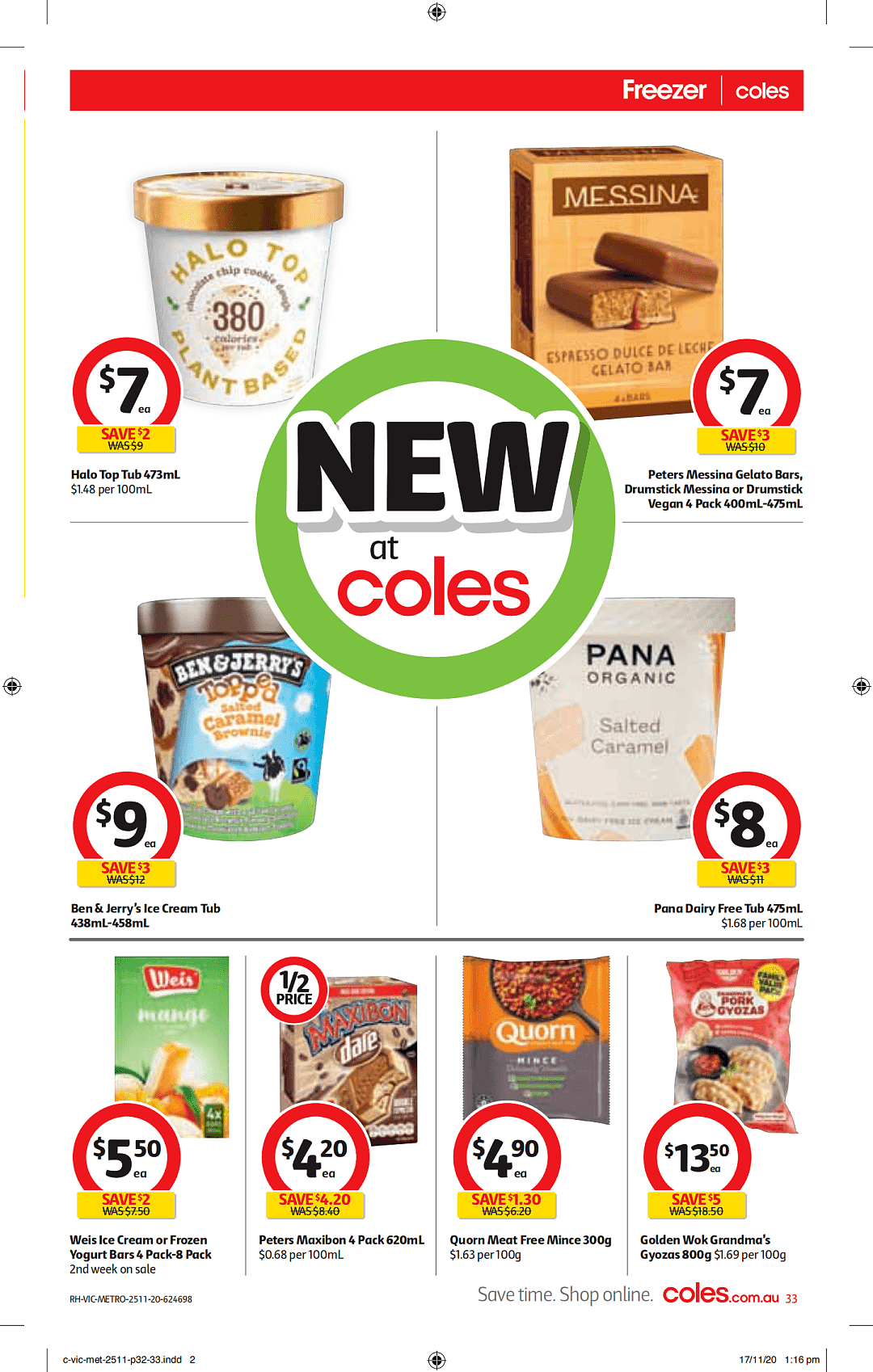 Coles 11月25日-12月1日折扣，清洁用品、冰淇淋半价 - 33