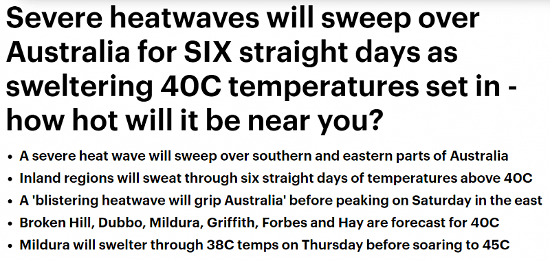 未来6天将持续高温！堪培拉或超30度，澳洲迎来“烧烤天”，多地气温直逼45℃ - 1