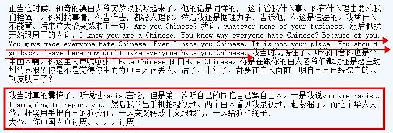 “中国人真讨厌！”网曝华人大爷遛狗不牵绳当众辱骂同胞，白人一旁看笑话（组图） - 6
