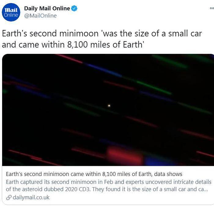 科学家证实发现第二颗“迷你月球”：约小汽车大小（图） - 1