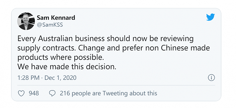 “两国关系这么差，为何还同他们做买卖？” 澳企CEO吁同行反击，放弃中国供应链（组图） - 3