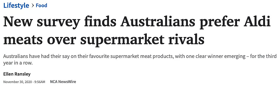 肉食爱好者看过来！全澳超市哪家肉制品最强，Aldi力压群雄成为消费者的最爱（组图） - 1
