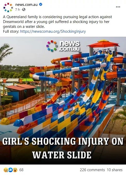 浑身是血！8岁澳洲女孩著名水滑梯上受重伤，只因没做这个动作...（组图） - 4