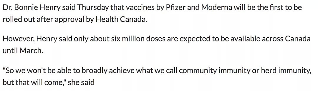 BC省宣布将在1月首发新冠疫苗！辉瑞却在这个节骨眼上供应减半了？（组图） - 2