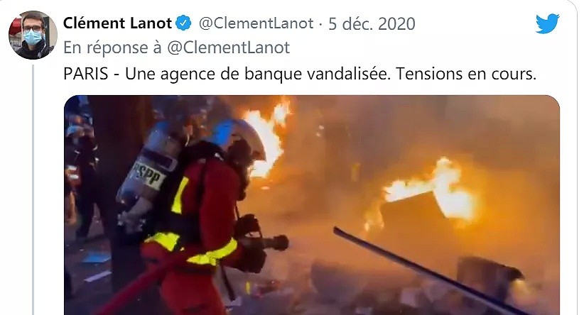 巴黎又现打砸烧，示威者焚烧银行，追着警察打！马克龙直播2小时求理解（视频/组图） - 12