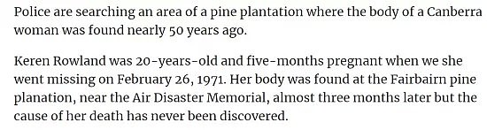 堪培拉50年未结凶案！20岁花季少女命丧公园，死因至今仍未查明 - 2