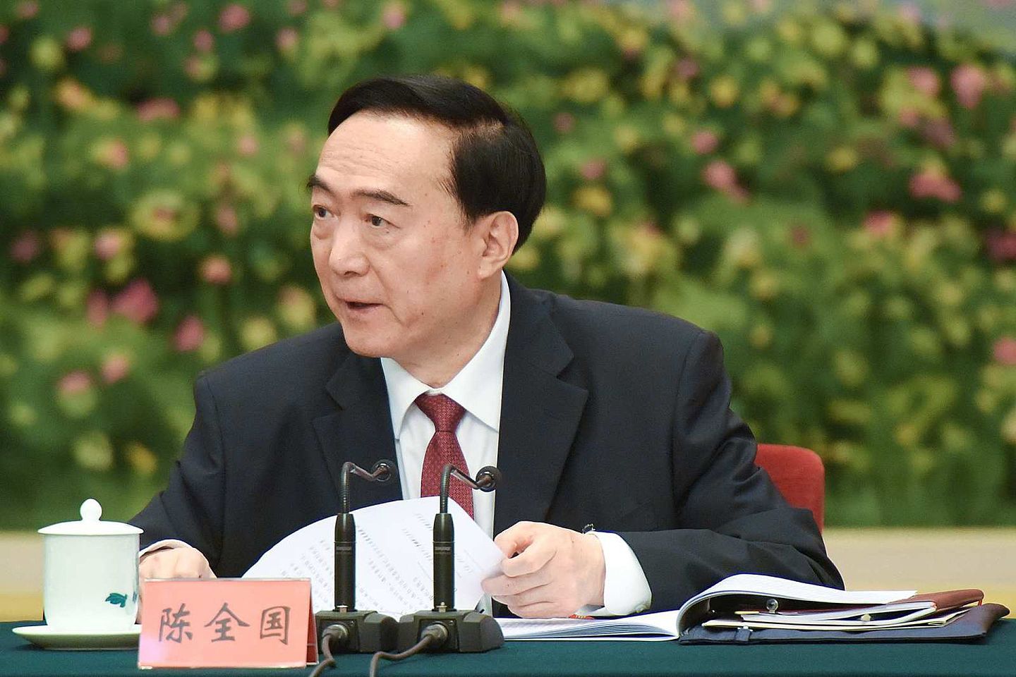 中国新疆党委书记陈全国经常被美国政界和媒体点名。（Getty）
