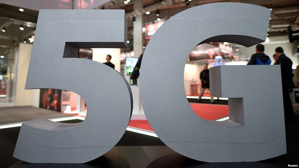 德国汉诺威的5G标志。（2019年3月31日）