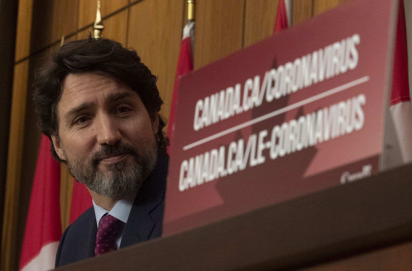 2020年12月7日，加拿大总理特鲁多于渥太华出席记者会。（AP）