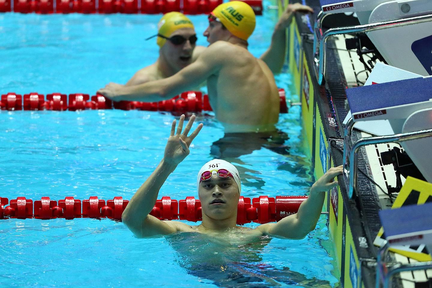 孙杨少年成名，是游泳史上第一个能够拿满从200米到1,500米所有可能自由泳金牌的运动员。（Getty）