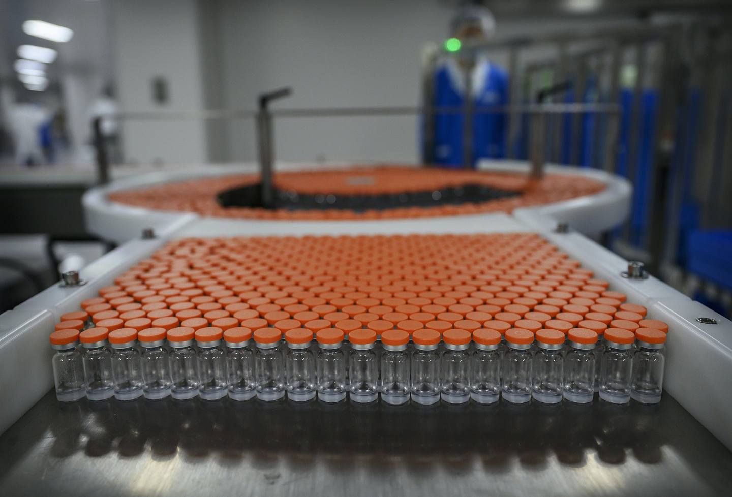 2020年9月24日，北京，科兴生物新建成的新型冠状病毒疫苗生产工厂。 (Kevin Frayer/Getty Images)