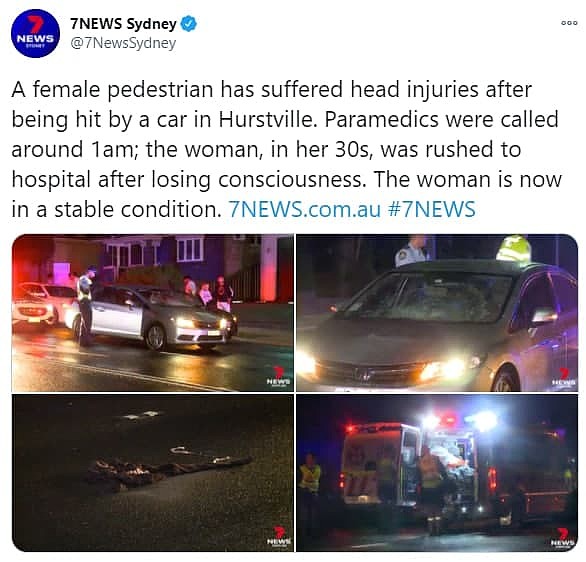 Hurstville街头发生车祸，一女子被撞陷入昏迷，紧急送医（组图） - 1
