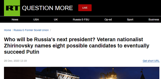 谁将是俄下任总统？“取代普京”人选名单公布！第一个就是他