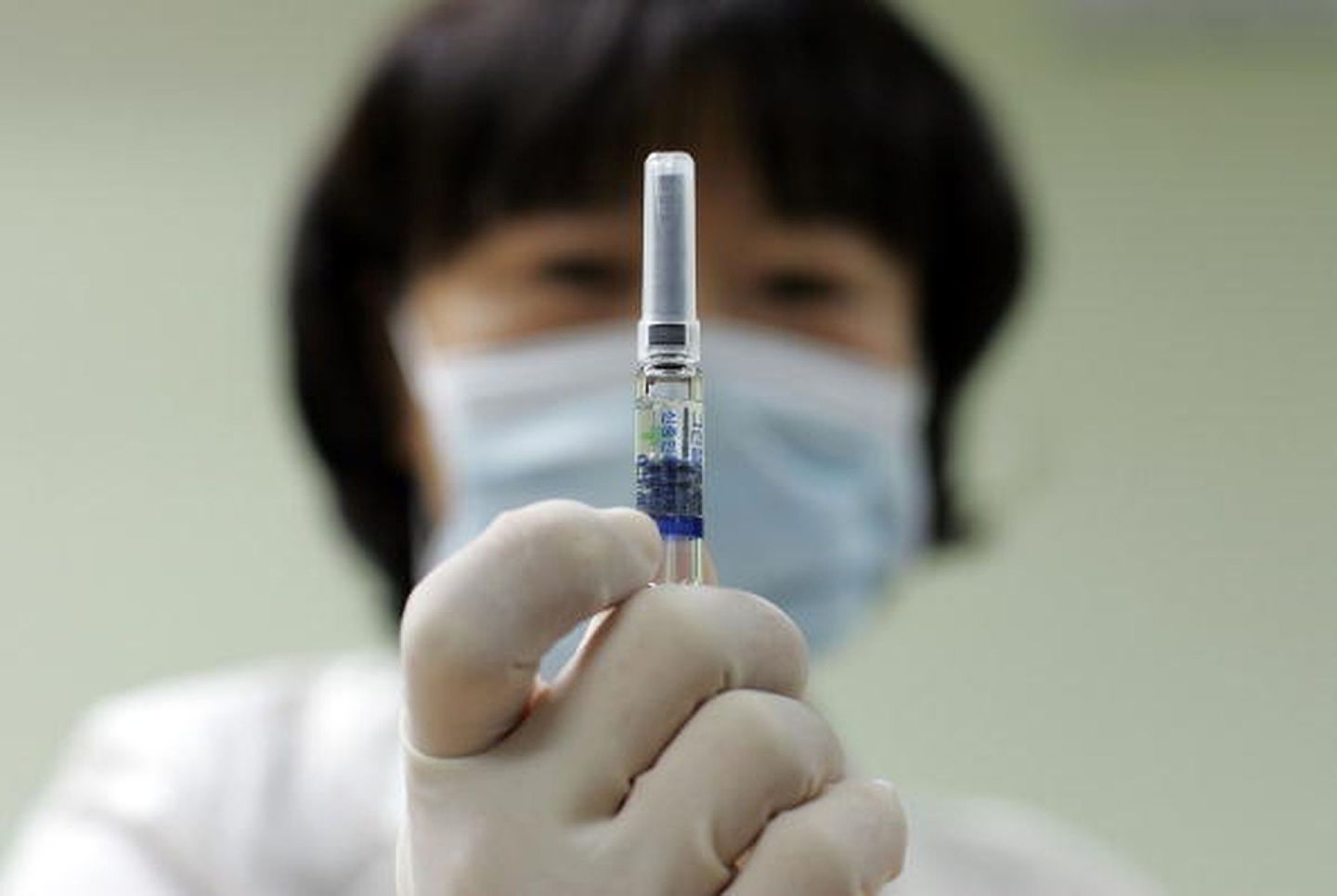 2009年10月27日，高丽大学医院医护人员准备接种H1N1猪流感疫苗。（Getty）