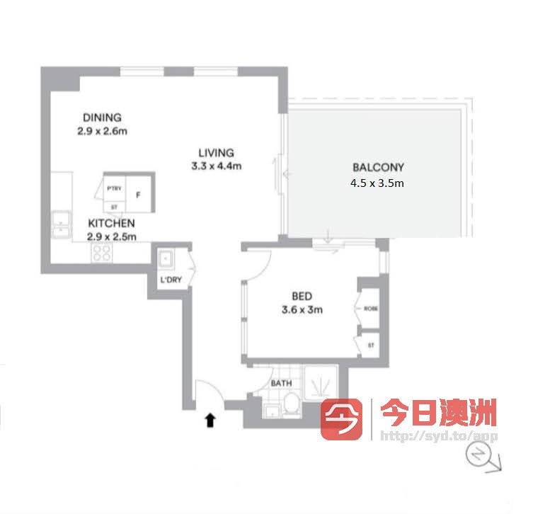 今日悉尼Wolli Creek 一室近新公寓整租 Wolli Creek 一室近新公寓整租