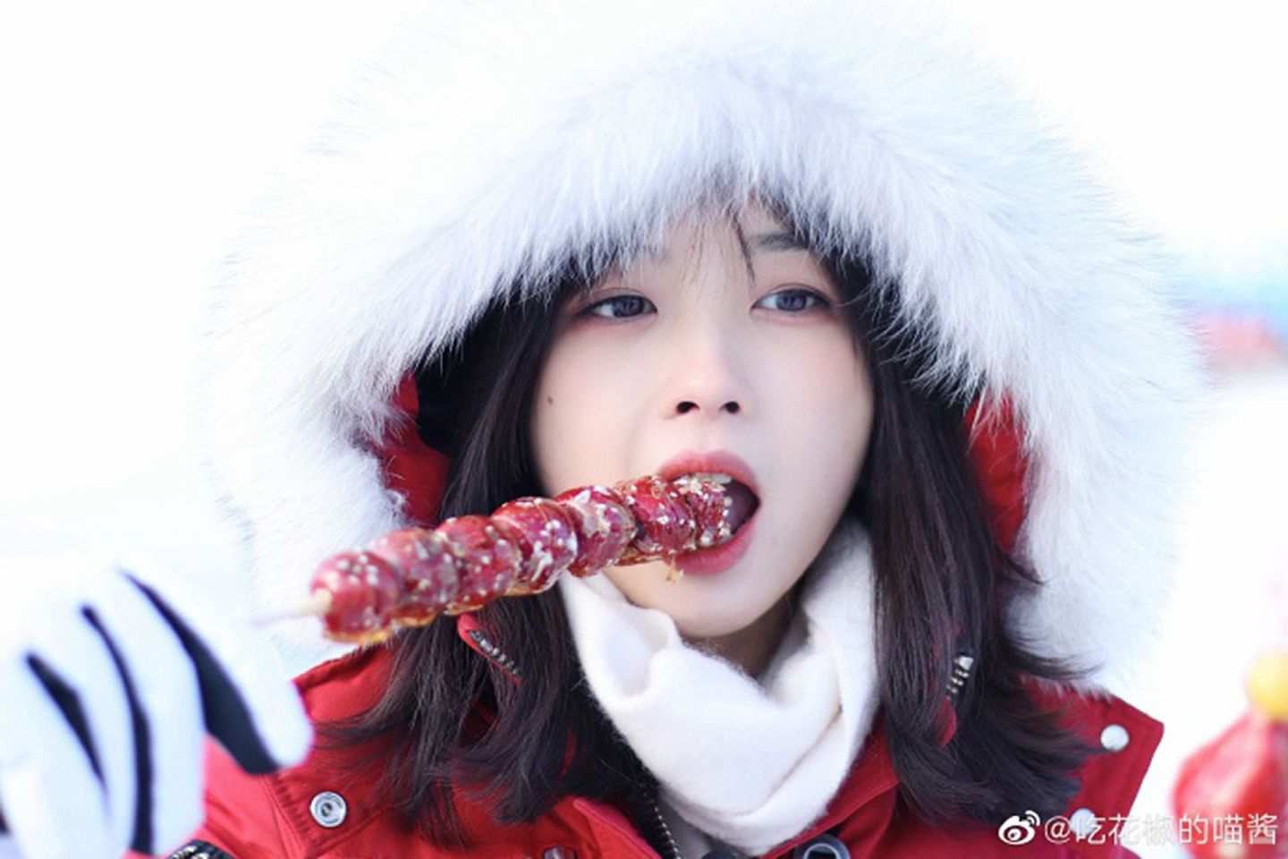 王冰冰被网友们称为“初恋脸”。（微博@吃花椒的喵酱）