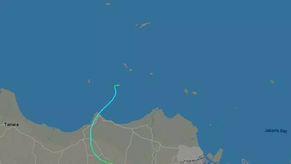 2021年1月9日印尼一架载62人客机报失联
