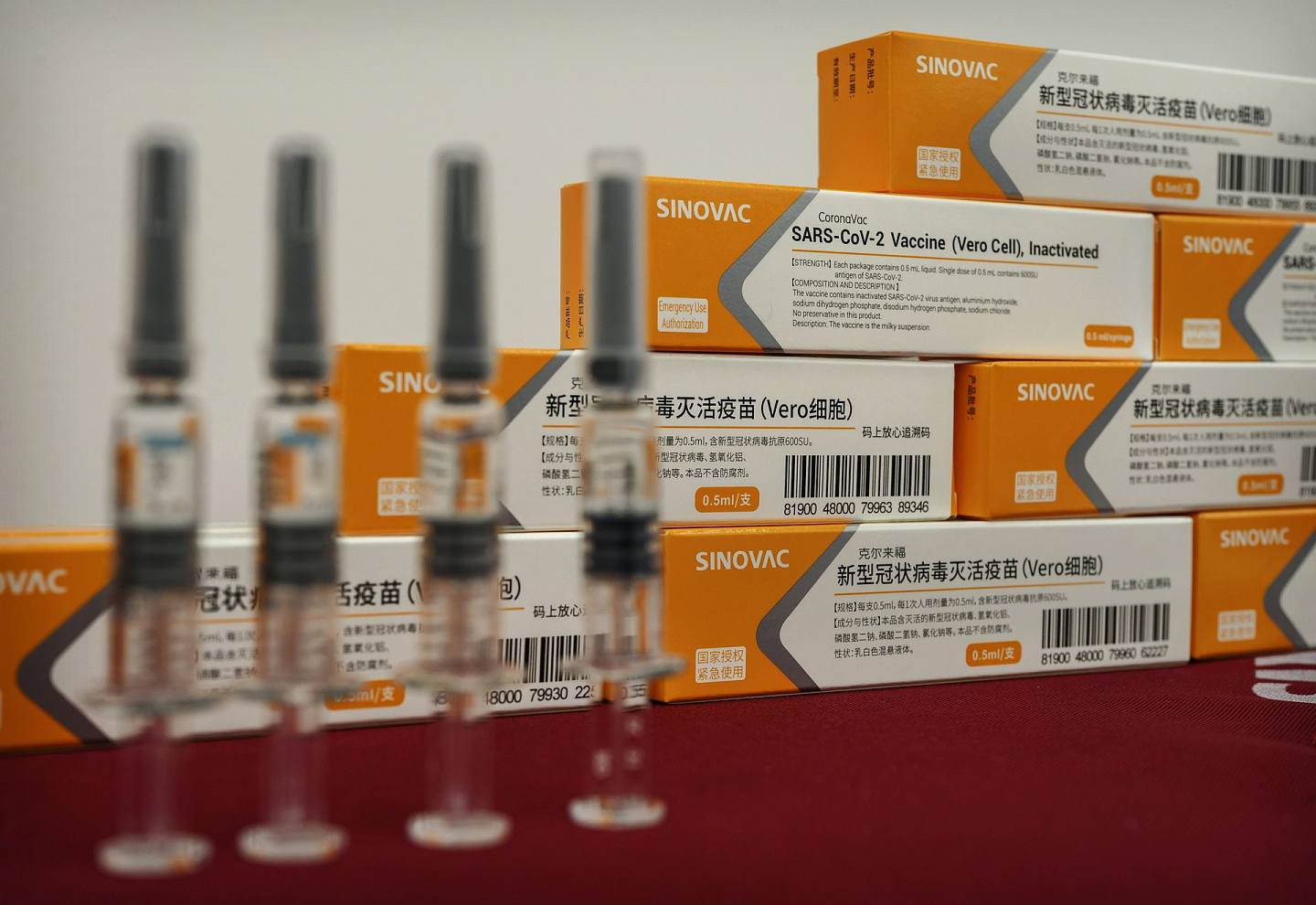 總部在北京的科興生物研發的新型冠狀病毒疫苗疫苗在印尼、土耳其、巴西等進行第三期的臨床測試。(Kevin Frayer/Getty Images)
