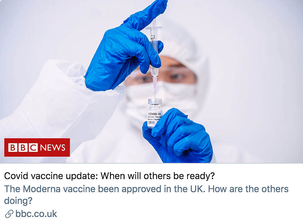  新冠疫苗更新：其他疫苗将何时准备好？/ BBC报道截图