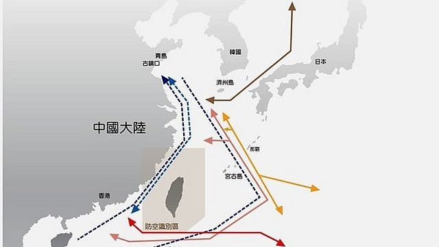 台湾处于“第一岛链”的核心前沿