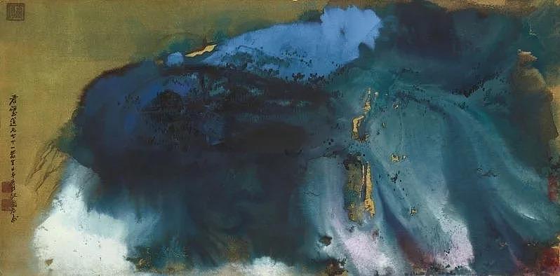 张大千失窃29年的画作「春山云瀑」。 （取材自苏富比秋拍型录）