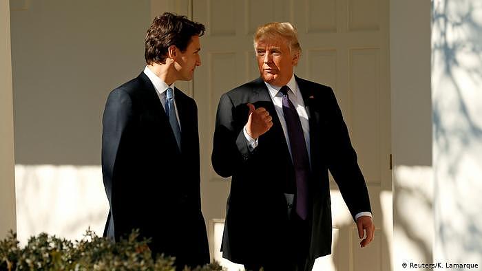 USA Trump und Trudeau im Weißen Haus | NAFTA