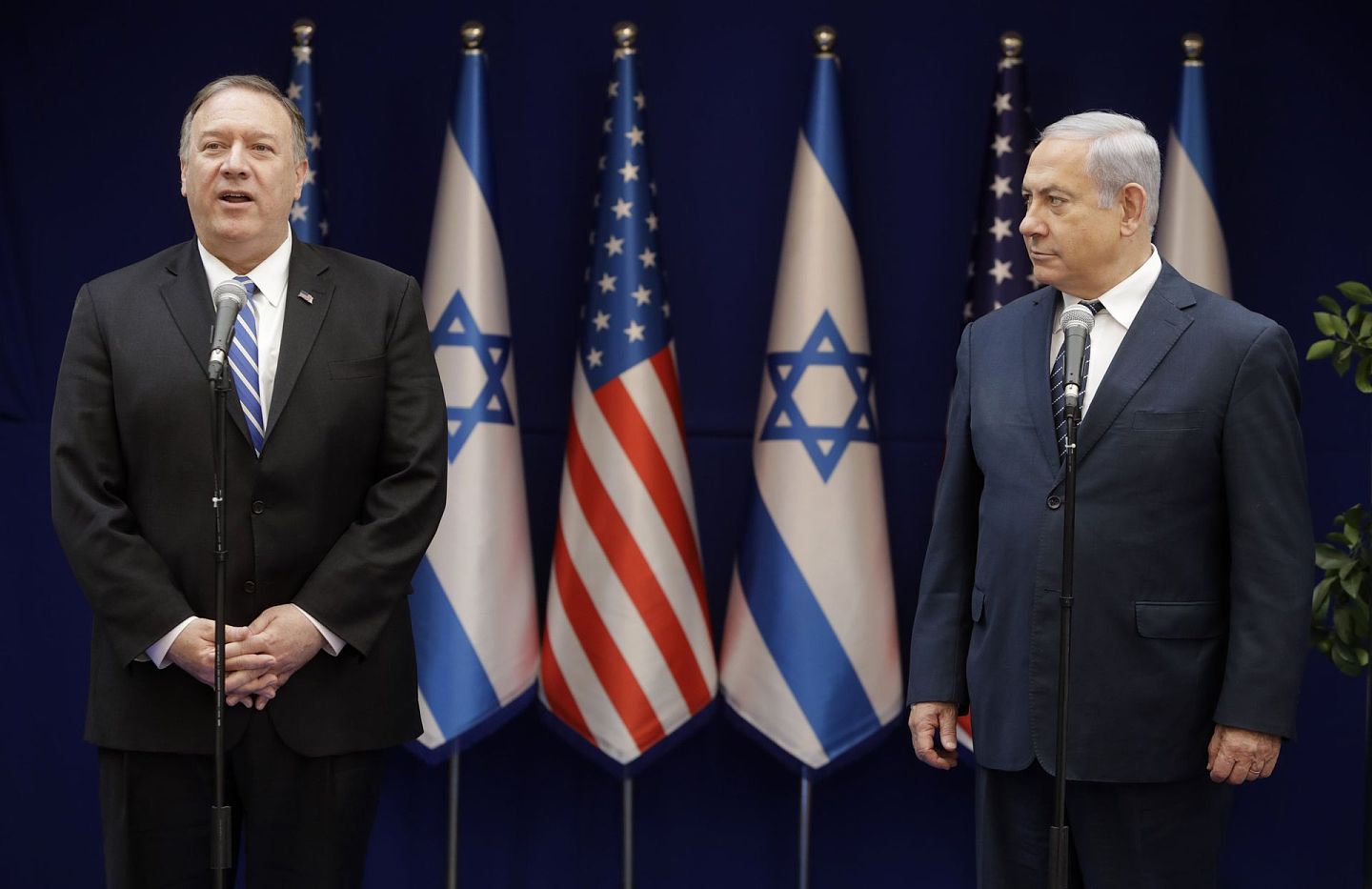 在特朗普任内，美国与以色列的关系非常之好，在诸多议题上甚至完全偏袒以色列。（AP）