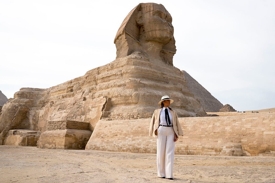 特朗普夫人2018年在埃及。 