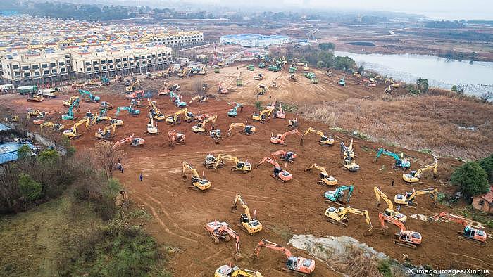 China Baustelle eines neuen Krankenhauses in Wuhan