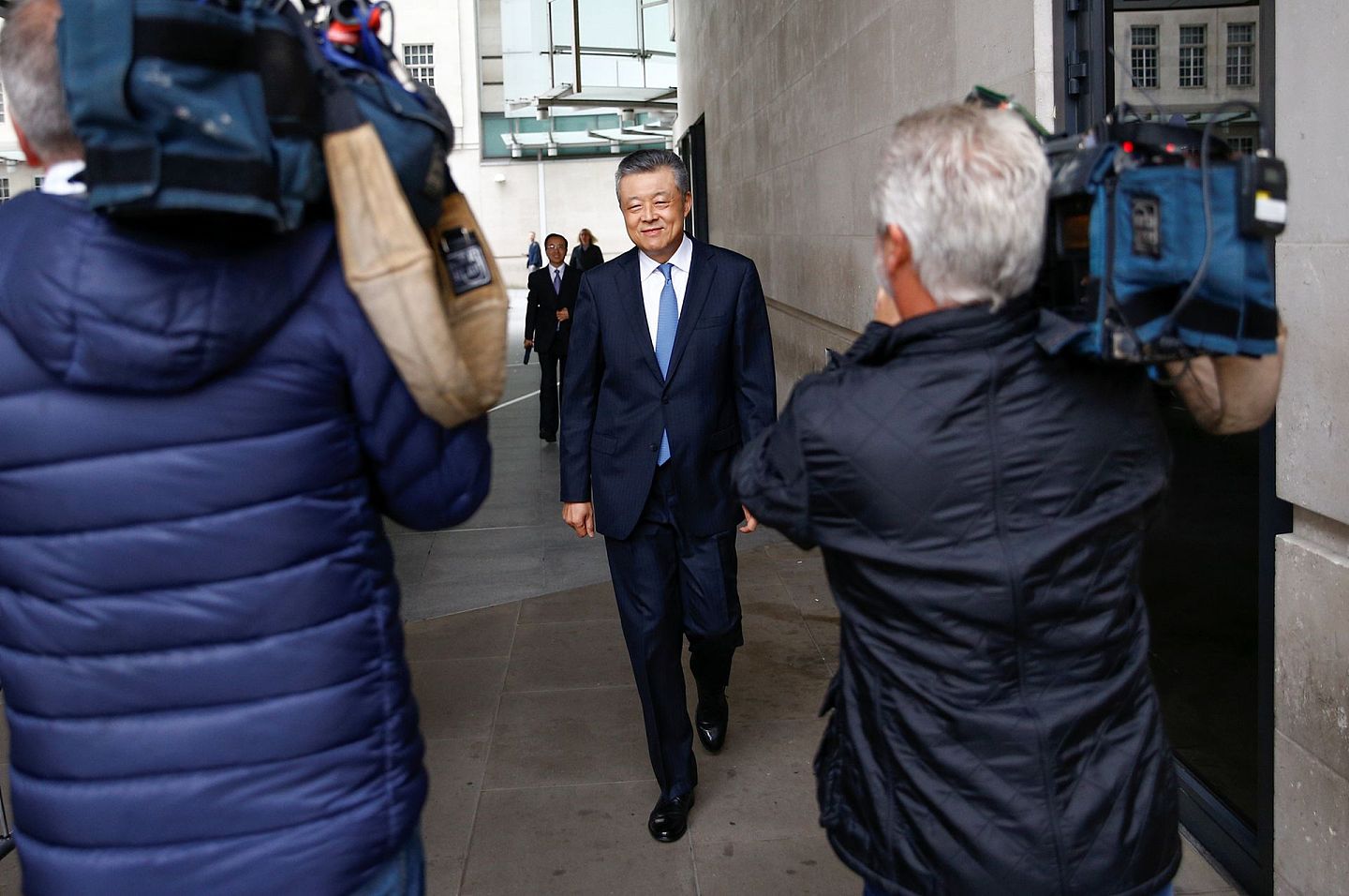 2020年7月19日，中国驻英国大使刘晓明接受英国广播公司（BBC）访谈节目“安德鲁·马尔访谈”（The Andrew Marr Show）现场直播专访。（AP）