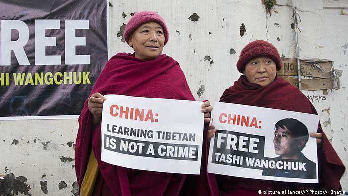 Tibet - Zwei Nonnen fordern Freilassung des 31-jährigen Tashi Wangchuk 