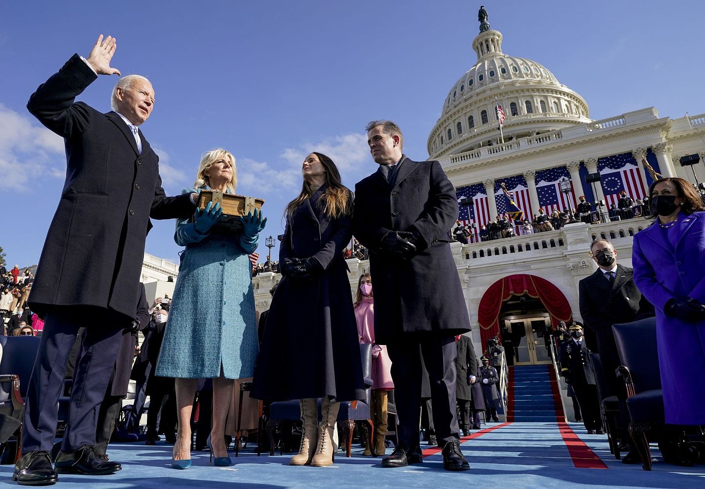 第59届美国总统就职典礼于2021年1月20日在华盛顿国会山举行，拜登宣誓就任美国第46任总统。（AP）