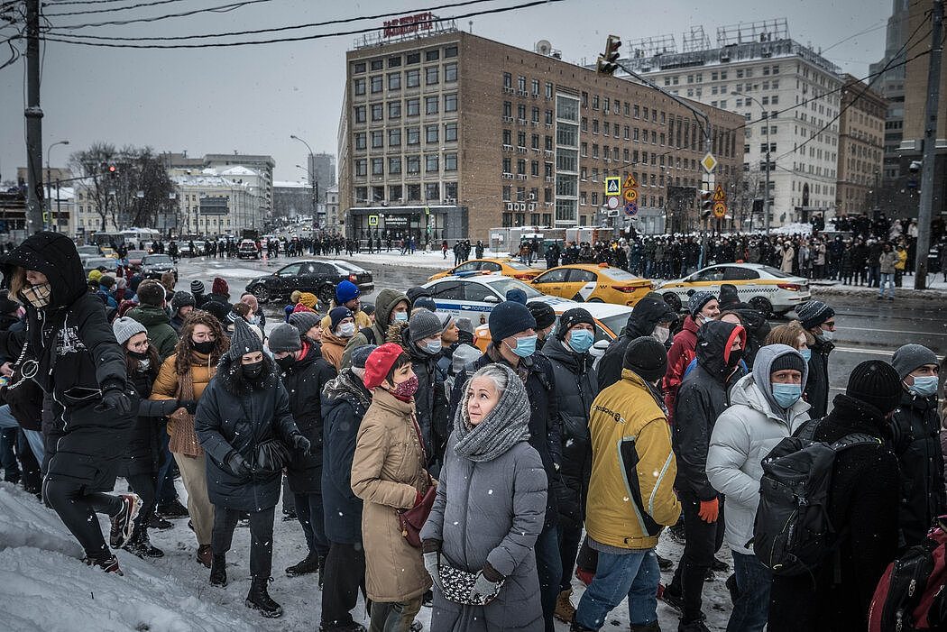 周日，莫斯科的抗议者举行了支持俄罗斯反对派领导人阿列克谢·A·纳瓦尔尼的全国示威活动，这已是连续第二周了。