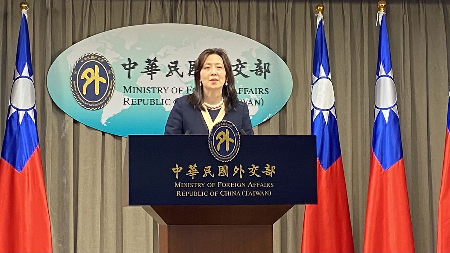 台外交部发言人欧江安宣布台湾将在圭亚那设立办公室未久，旋即遭到圭国的终止。 （屈彦辰／多维新闻）
