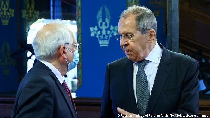 Russland Moslau | Außenminister Sergej Lawrow Treffen Josep Borell 