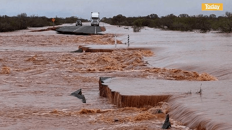 西澳受到暴雨和狂风袭击，部分地区遭遇严重洪水，房屋被淹、道路被冲毁 - 2
