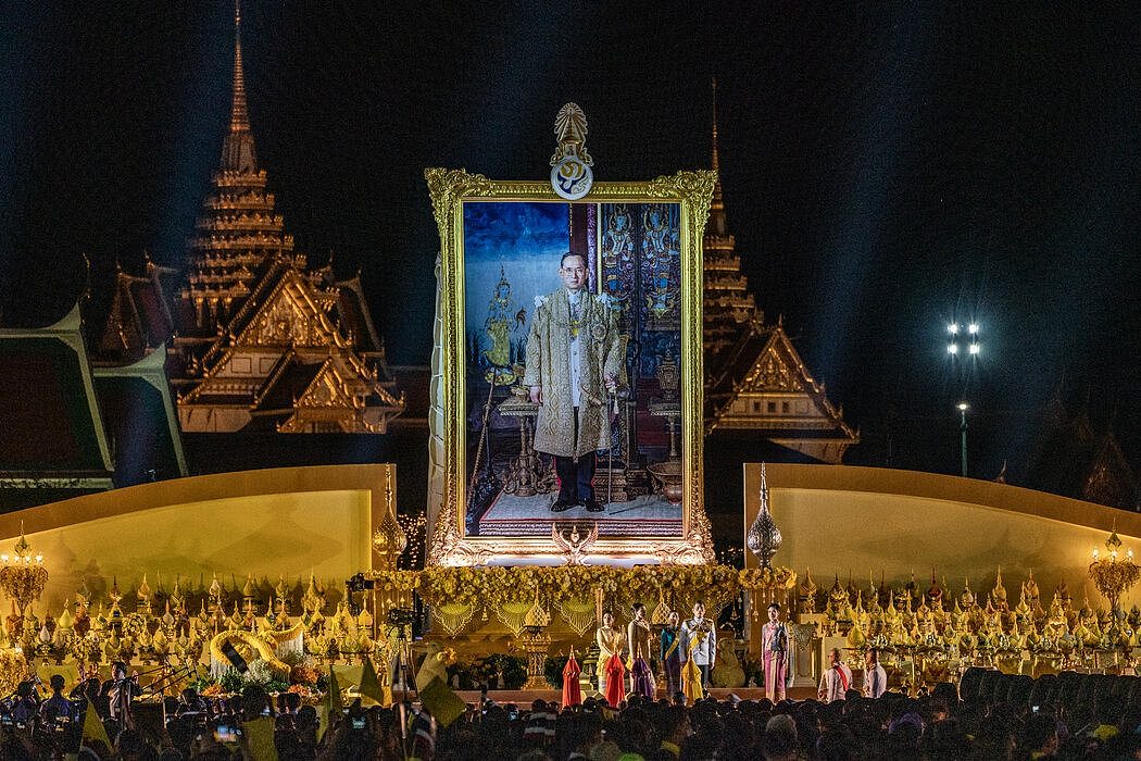 去年十二月在曼谷的一场纪念已故国王普密蓬·阿杜德诞辰的仪式。
